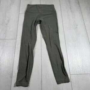 Olive Green High-Waisted Leggings